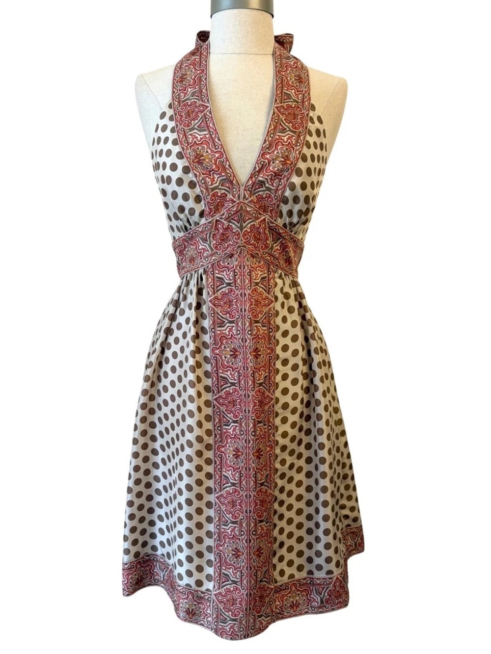 BCBGmaxazria silk halter dress size 8